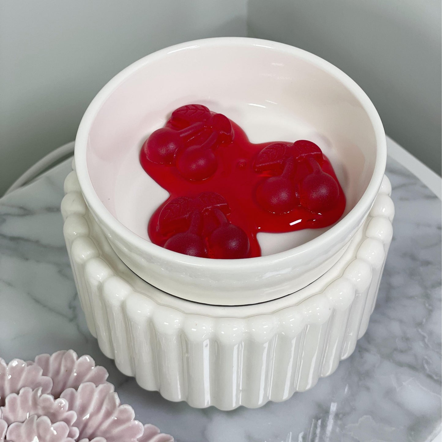 Calentador de wax melts eléctrico color blanco