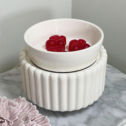 Calentador de wax melts eléctrico color blanco